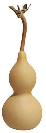 Baoblaze Gourd Getrocknete Kürbis-Wasserflasche Kalebasse Kürbisförmiger Anhänger Viel Glück Statue Natürliche Kürbisfigur für, 13-15cm