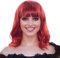 IMISSU Kurze lockige Haare Bob Perücken Cosplay Perücke mit Pony Halloween Kostüm Party Kopfbedeckung für Frauen (Rot)