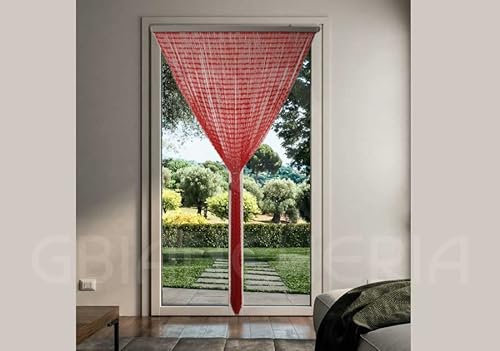 Tenda a Perline in PVC Antimosche per Porta Finestra mis.100x220cm (Bordeaux)