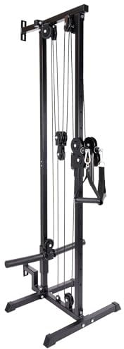 Fitvids Stazione per cavi da parete con sistema a doppia puleggia regolabile Pull Down Fitness Station
