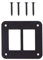 Harpra Wippschalter für Auto, Anhänger, Boot, 2-Wege-Schalter, schwarzes Aluminium, langlebig, für Auto, Anhänger, Boot, Wippschalter, Gehäuse, Halterung