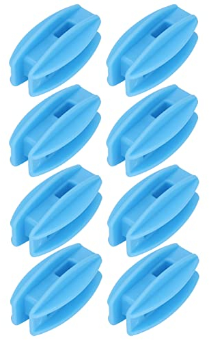 WOOXGEHM 100 Stück Elektrozaun Isolatoren für Polyester/Stahl/Aluminiumdrähte und Hochfeste Drähte, Witterungsbeständig und Hochisolierend(Blau)