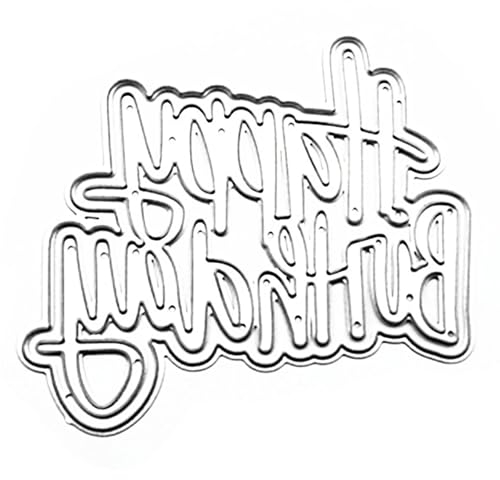 SHUBEIEUMI Alles Gute zum Geburtstag Stanzmaschine Stanzschablone, Scrapbooking Prägeschablonen Stanzformen Schablonen Für Scrapbooking