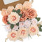 Floweroyal Künstliche Blumen, künstliche Rosen, Dahlie mit Stielen für selbstgemachte Hochzeit, Brautsträuße, Babyparty, Blumenarrangement, Tischdekoration, Heimdekoration (hautfarben)