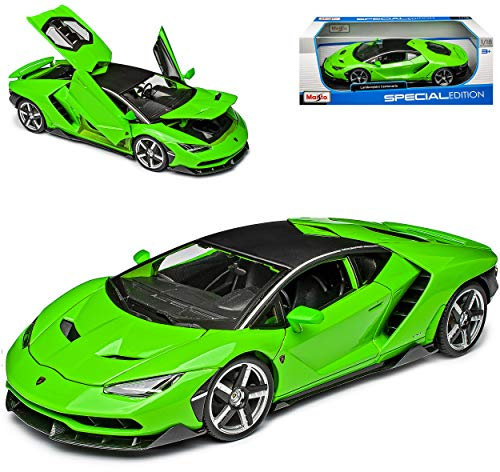 Generisch Lamborgihini Centenario LP770-4 Coupe Grün Schwarz Ab 2016 1/18 Modell Auto