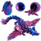3D Printed Dragon in Egg, Articulated Dragon Crystal Dragon with Egg, Mystery Flexible Joints Dragon Toy Easter Egg Hunt, Home Office Executive Desk Toys Gift for Kids Adults (laser violet)