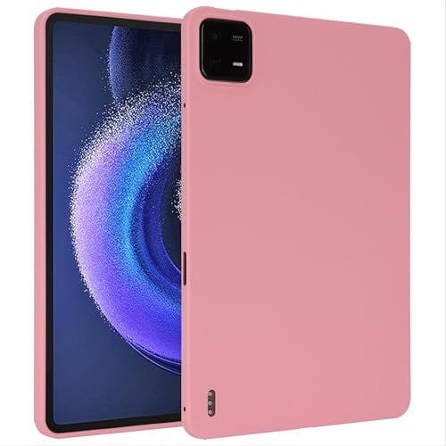 GIOPUEY Funda para Xiaomi Pad 5, Carcasa Trasera de TPU Suave, Ultraplano, Anti-vibración y Anti-Deslizamiento - Pink