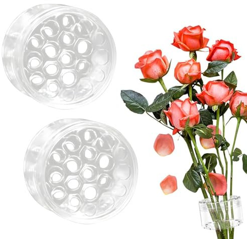 VISTYL 2 Stücke Blumenstielhalter, Hanataba Blumenhalter, Transparent Ikebana Stielhalter, Blumenstielhalter Spiralstielhalter für Vasen, für Vasen, DIY-Sträuße, Spiralstielhalter (Transparente Farbe)