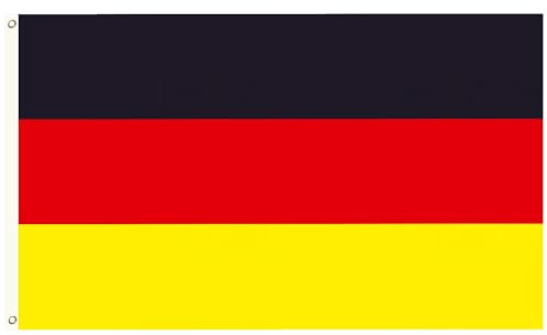 Piersando Fahne Hissflagge Länderflagge Fanartikel Land Deutsche Flagge mit Metallösen Fussball EM WM Eishockey Handball Basketball Frauen Männer Kinder 2024 Deutschland 60cm x 90cm