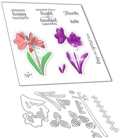 2024 Neue Metall Schneiden Sterben Und Stempel Set,Weihnachten Silikon Klar Stempel Für DIY Geburtstage Scrapbooking Kunst Handwerk Supplies Stamping (Z9327-stempel und Stanzformen Set)