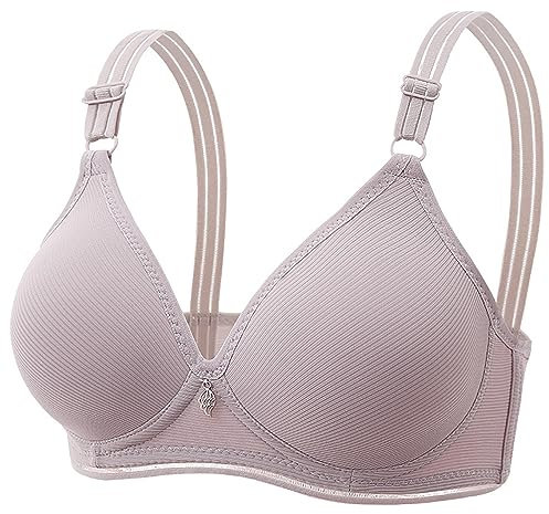 Generico Reggiseno Fascia Imbottito Reggiseno in Silicone Reggiseno con Ferretto di Grandi Dimensioni Reggiseno Fascia Imbottito Reggiseno in Silicone (Grey, XL)