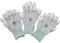 Kill Stat 3 Pairs Antistatic Carbon Fingertip Gloves For PC Building, PU Coated, Non Slip, Reusable, For Electronics PC Computer Phone Repair, ESD Safe, Grey, Large