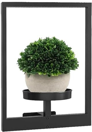 1Pieces Picture Frame Wall Plant Holder, Metal Window Plant Shelf, Plant Frames for Wall, Wall Hanging , Outdoor Wall-Mounted Plant Rack, Plant Frames Wall Decor for Outdoor Indoor