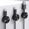 Maveek Cable Clips 3Pcs, Magnetic Cable Holder with Strong Self Adhesive Metal Plate, Charge PC Wire Cable Tidy Management Clip Organizers for Office, Home, Car, Black