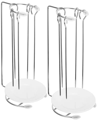 Yardwe 2ensembles Support De Barbecue Acier Inoxydable De Étagères Suspendues Pour Brochettes Accessoire Pratique Pour Grillades Plein Air