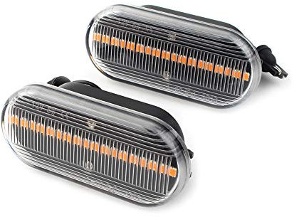 Bacar 12V Licht Seitenmarkierungs Blinker Licht Bernstein Lampe Montage Für SEAT Ibiza 6L 2002-2008, Für C-Max 2007, Für Golf3 1995-1999, Klare Linse