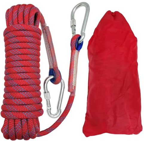 10mm Seil, Mehrzweck-Seil, für den Außen- und Innenbereich, Camping, Wandern, Bootfahren, Angeln, Heimwerkerarbeiten und Heimprojekte (Rot, 10m)