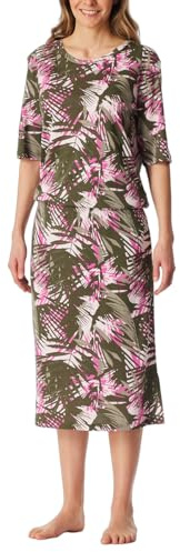 Schiesser Damen Nachthemd Kurzarm, 105 cm lang Interlock - Modern Nightwear