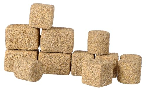SUPVOX Miniature Hay Bales 12pcs, Dollhouse Farm Scene Accessories | Miniature hay bales with realistic straw details for dollhouse farms, model villages, DIY crafts and creative scene layouts.