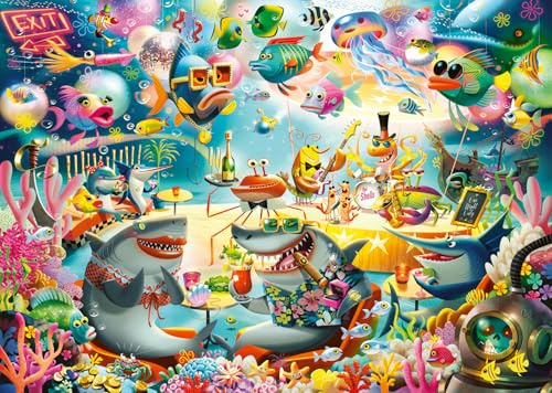 Ravensburger USA Jigsaw Nationals – Ocean Lounge – 1000 Teile Puzzle – verspielte Unterwasserszene von Dean Macadam – lustige und entspannende Flucht – ab 14 Jahren