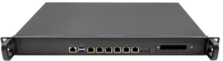 1U Firewall Appliance for PFSense, Mikrotik, OPNsense, Sophos, Kerio, VPN, Network Security Router, Celeron 5205U, RZ02, 10 x Intel Gigabit LAN, Console, 32G RAM, 512G SSD