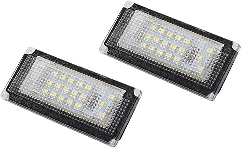 Tbest LED License Plate Light 6000K 18 Beads Super Bright Number Lamp Direct Fit For Mini ONE R50 2001 2006 S R53 Convertible R52 2004 2008 OEM 51247114535 (DC12V)