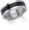 s.Oliver Ring für Herren, Edelstahl IP schwarz, Größe: 64/20