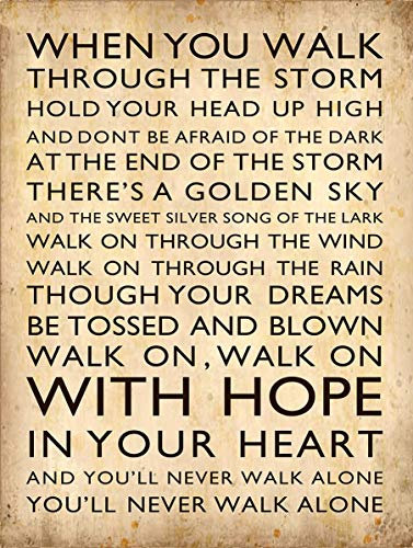 SHAWPRINT YNWA Metal sign vintage Shabby chic style YNWA decorative tin wall plaque (150MM X 200MM (6 X 8))