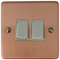 Rose Gold Light Switch (2 Gang/White Switch) - CRG2W