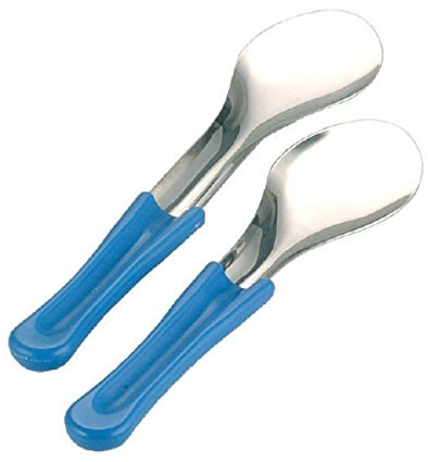 Schneider Eisspachtel Eisportionierer, Edelstahl, Griff aus Kunststoff Größe Länge 300mm / blau