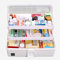 MAJOZ Medizinbox Erste-Hilfe-Schachtel mit Griff, Mutilfunctional Hausapotheke Box Aufbewahrungsbox,33 × 18 × 17,5cm (Weiß)