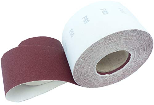 25m KLETT - Schleifpapier Rolle 115mm X 25m Korn P100 Schleifband Schleifrolle Rollenschleifpapier BOHRFUX
