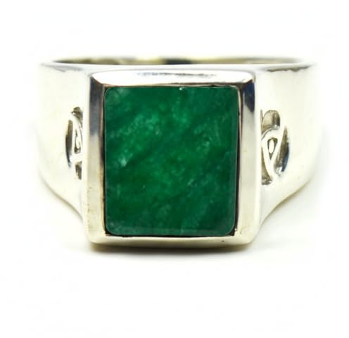 CaratYogi Mens Bold Ring 925 Sterling Silber Edelstein Wählen Sie Ihre Farbe Hochzeit Verlobungsring Solitär Geburtsstein Schmuck Ring Größe 47 bis 70