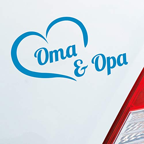Hellweg Druckerei Oma & Opa Stolz Liebe Herz Großeltern Kind Auto Aufkleber Sticker Heckscheibenaufkleber