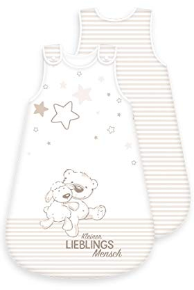 Arle-Living Lieblingsmensch Baby-Schlafsack - ganzjährig - umlaufender Reißverschluss Druckknopf (70 cm)