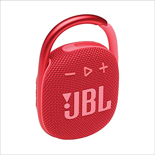 JBL CLIP 4 Speaker Bluetooth Portatile, Cassa Altoparlante Wireless con Moschettone Integrato, Design Compatto, Resistente ad Acqua e Polvere IPX67, fino a 10 h di Autonomia, USB, Rosso