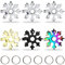 Schneeflocken-Multifunktionswerkzeug, 18-in-1 Schneeflocken-Multifunktionswerkzeug, Schneeflockenschlüssel/Flaschenöffner/Schraubendreher-Set, Edelstahl, tragbares Sternwerkzeug für Weihnachten,