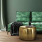 WOMO-DESIGN Couchtisch rund Ø 59x41 cm, Gold, Zylinder, Unikat, handgefertigt aus Aluminium, Hammerschlag Design, Metall Sofatisch, Wohnzimmer Beistelltisch, Flacher Wohnzimmertisch Orient Loungetisch