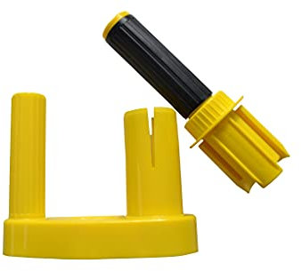 dm-folien gmbh Stretchfolienabroller 450-500mm, Gelb, Hand-Stretchfolie mit Bremse, Universell für Lager & Versand, Paletten, Möbel, Koffer, Kartons, Umzugs- und Gepäckfolie