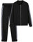 amropi Donna Tuta Sportiva Set a Quadri Maniche Lunghe Felpa e Jogging Pantaloni (Nero, L)