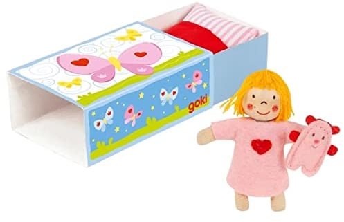 Goki - Puppe Gute Nacht, Nicht anwendbar Action-Spiele und Reflexe, Mehrfarbig, einzigartig (51536)