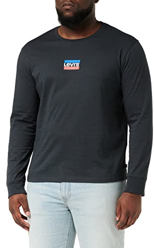 Levi's Men's Long-Sleeve Standard Graphic Tee T-Shirt, Mini Sportswear Pirate Black, S