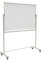 ALLboards Mobiles Whiteboard PREMIUM 220x120cm Magnettafel, Fahrbare Drehtafel, Beidseitig, Magnetisch, Trocken Abwischbar