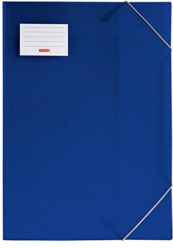 NEU BRUNNEN Sammelmappe FACT!pp DIN A3 aus Kunststoff, blau, mit Gummizug