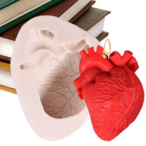 WEITING Moule en silicone pour organes - four en forme cœur simulé pour gâteaux | Moules en silicone en forme d'organes, outils pour décorer les gâteaux Noël Fondant pour bougies