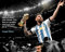 Ikonic Fotohaus Lionel Messi Motivierendes Zitat Mindset für Erfolg Fight to Reach your Dream World Cup Soccer Superstar Foto Autogramm Poster Wandkunst Heimdekoration