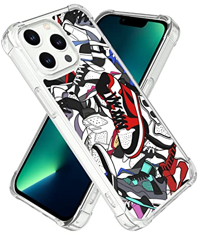 Axulimin Cool Shoe Clear Phone Case for iPhone 13 Pro Case for Teen Boys Men Kids Boys - 6.1 Inch