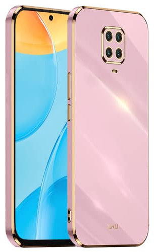 EASSGU Marco Electrochapado Funda para Redmi Note 9S / Note 9 Pro (6.67 Inches) Carcasa Protectora de Color de Silicona TPU Suave - Morado