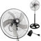 MAKA Ventilatore a Piantana Potente, Ventilatore Metallo 5 Pale, 75W, Basso Consumo, Oscillazione Orizzontale, Ventilatore da Terra Industriale Diametro 50cm, Regolabile Altezza Max 130 cm 3 Velocità