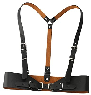 Brustgeschirr für Damen Mode Brustgurt Taille Gürtel Punk Brustband Kette for Damen und Mädchen (Farbe : Black, Size : One Size)